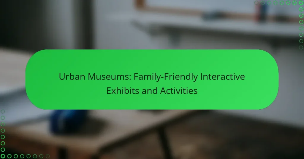 Urban Museums: Family-Friendly Interactive Exhibits and Activities